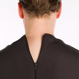 Body met rits en korte pijp antraciet detail