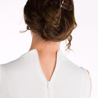 Body met rits en korte pijp wit detail