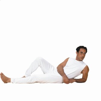 Body met rits en lange pijp wit