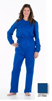 anti-scheur body met lange mouw, lange pijp en rugrits blauw