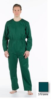 anti-scheur body met lange mouw, lange pijp en rugrits groen
