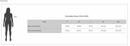 Matentabel Hemdjes Easy click 3000