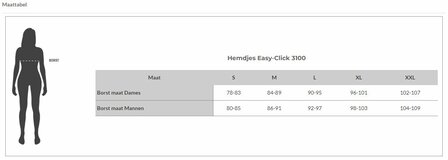 Matentabel hemdjes easy click 3100
