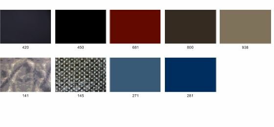Overzicht kleuren rolstoeljassen