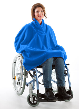 cape 7387 met sjaal kraag zonder mouw kleur 251 blauw