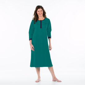 Nachthemd met overslag en lange mouw